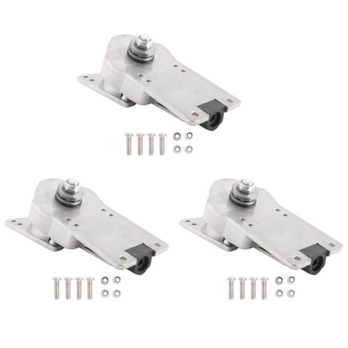 3X Alliage 7 Pouces Land Surfboard Skateboard Support Base Noir C7 Bridge Spring Bracket, Argent