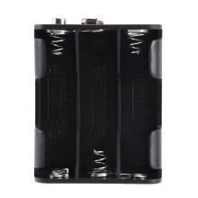 10X Dubbelzijdige Veer 6 X 1,5 V AA-Batterijhouder Kofferdoos Zwart