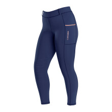 (22R, Navy/Rose Gold) Firefoot Childrens/Kids Horse Riding Tights