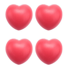 4X Herz Stress Helfer Rot