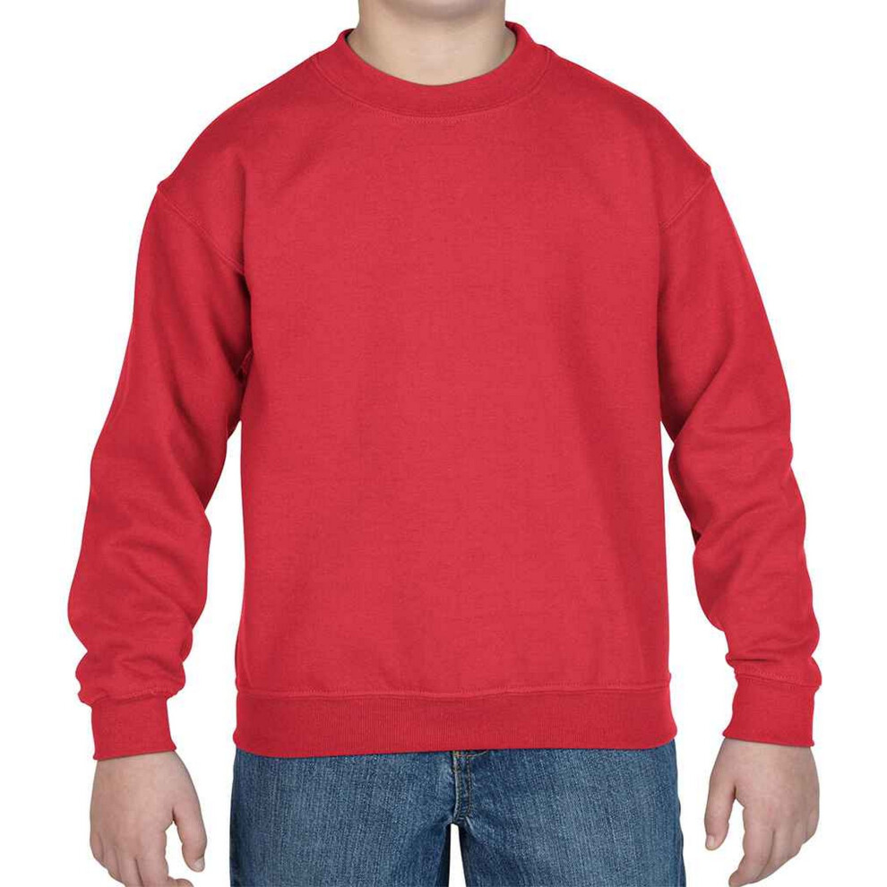 Gildan (9 Years, Red) Childrens/Kids Heavy Blend Drop Shoulder Sweatshirt