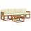 VidaXL vidaXL Outdoor-Sofagarnitur 5 stk. Natur und Creme Polyester 2