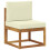 VidaXL vidaXL Outdoor-Sofagarnitur 5 stk. Natur und Creme Polyester 3