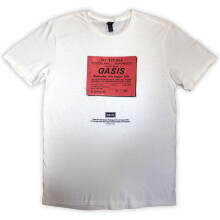 (L, White) Oasis Unisex Adult Definitely Maybe Ticket Stub T-Shirt