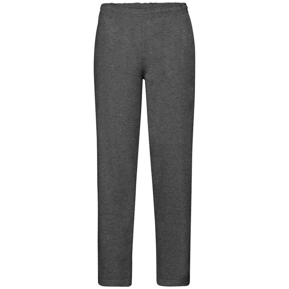 Fruit Of The Loom (S, Dark Heather) Unisex Adult Classic Heather Open Hem Jogging Bottoms