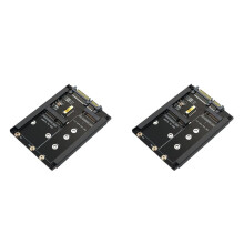 2X 2In1 MSATA + B Key/B+M Key M.2 SSD auf 2,5 Adapterkarte mit Gehäusesockel für M2 NGFF SATA3 2230 2242 2260 2280