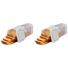 2X Transparenter Brotkasten Aus Kunststoff, Frischhalte-Toast-Aufbewahrungshalter mit Deckel, Brot-Knusper-Brot-Aufbewahrungsbehälter, A