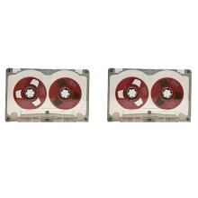 2X 55-Minuten-Leerkassette, Doppelseitig, Kleine Offene Metallscheibe, Leere Kassettenband-Bandscheibe, C