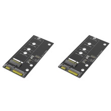 2X M.2 NGFF auf -Adapterkarte B Key/B & M Key SSD-Konverter für NGFF M.2 2280 2260 2242 2230 SSD (Nicht für M.2 NVME)