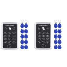 2X 125 KHz RFID Zugriffs Steuerung Tastatur EM Kartenleser Tür Zugriffs Steuerung System Tür Schloss Öffner Tastatur System