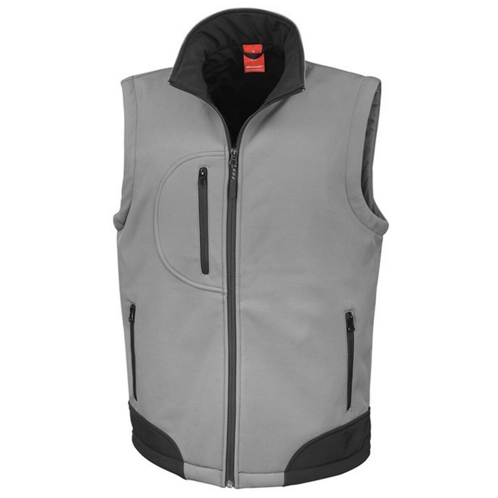 Result (L, Workguard Grey/Black) Mens Softshell Body Warmer