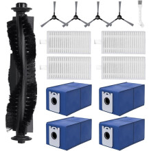 Replacement Parts Kit for BObsweep Robotic Vacuum - Includes 1 Main Brush, 4 Side Brushes, 4 Filters, 4 Dust Bags