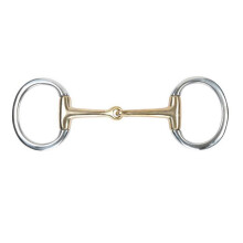 (6in, Brass) Shires Brass Jointed Horse Eggbutt Snaffle Bit