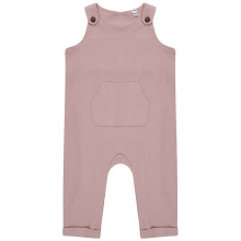 (6-12 Months, Soft Pink) Larkwood Baby Organic Cotton Dungarees