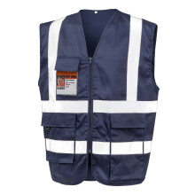 (L, Navy) SAFE-GUARD by Result Unisex Adult Heavy Duty Security Vest