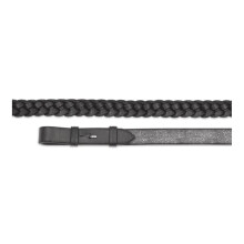 (54in x 0.6in, Black) Aviemore Leather Horse Plaited Reins