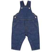 (3-4 Years, Blue) Larkwood Baby Denim Dungarees