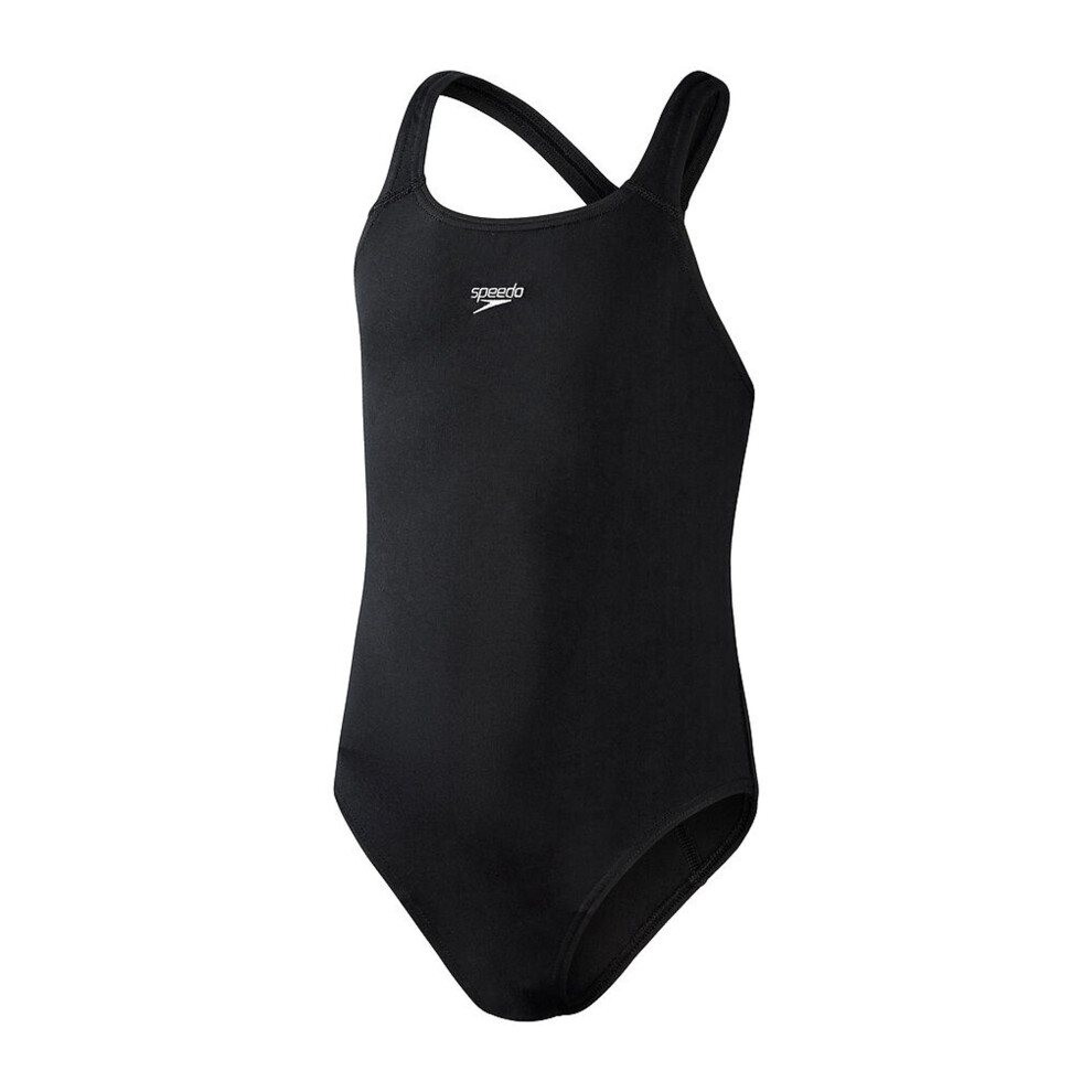 Speedo (13-14 Years, Black) Girls Medalist Eco Endurance+ One Piece Swimsuit