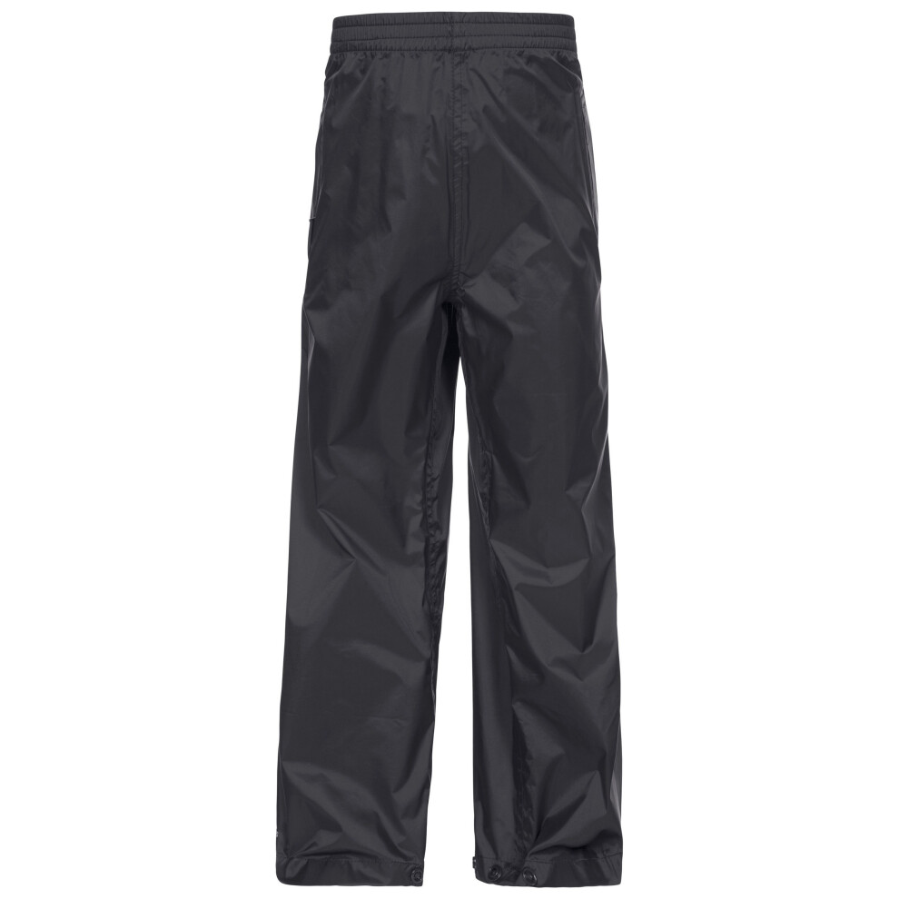 Trespass (7/8, Black) Childrens/Kids Qikpac Waterproof Packaway Trousers