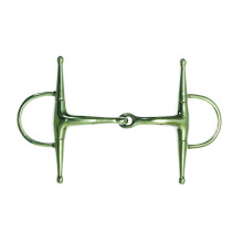 (5in, Silver) Korsteel Stainless Steel Jointed Full Cheek Snaffle Bit