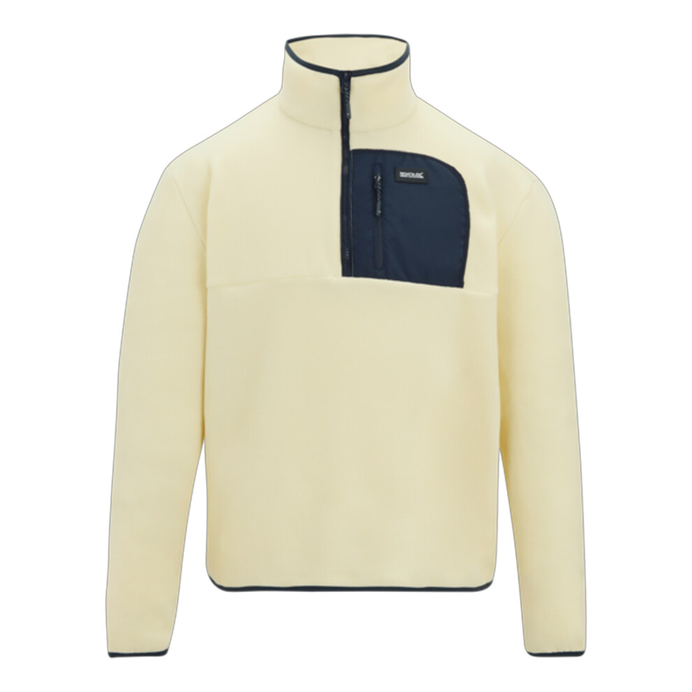 Regatta (Xxl, White Stone/Navy) Mens Frankie Half Zip Fleece Top