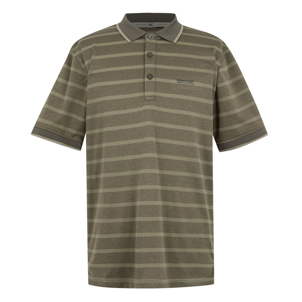 Regatta (L, Light Sage/Dark Khaki) Mens Kildra Polo Shirt