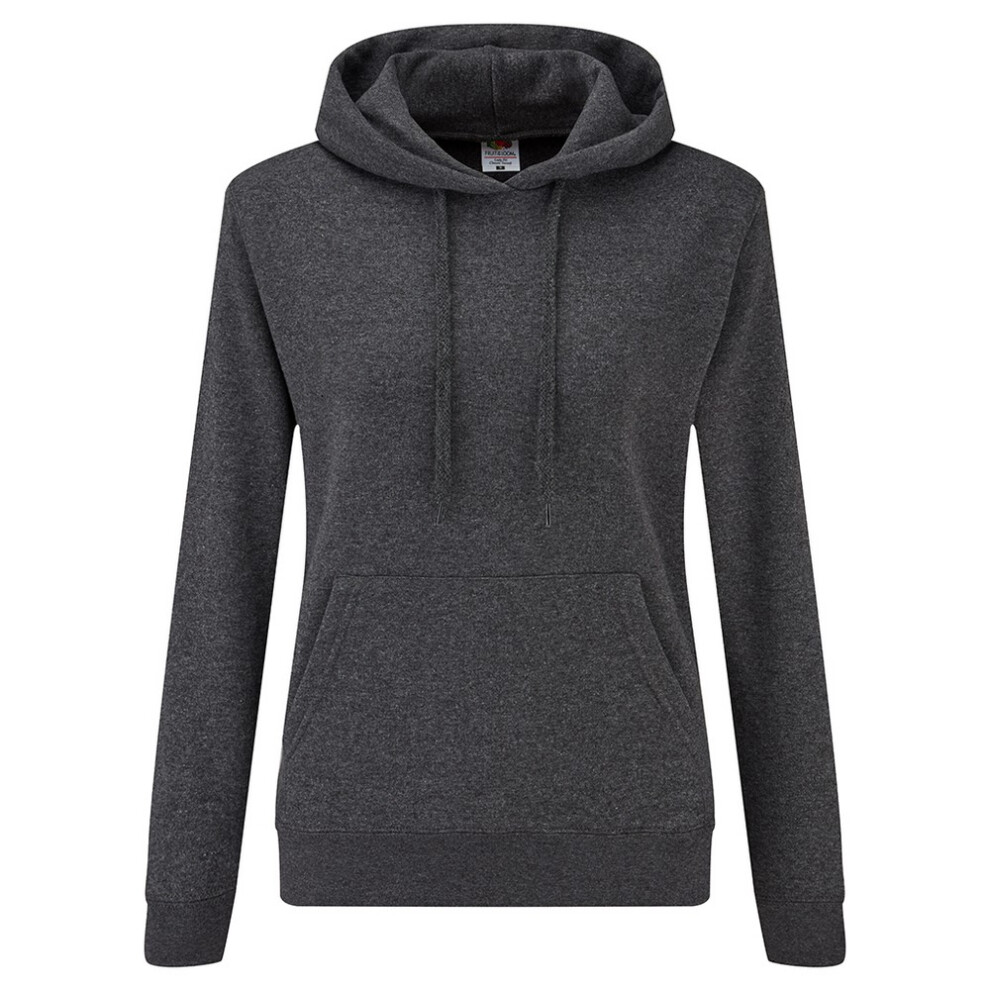 Fruit Of The Loom (Xxl, Dark Heather) Classic Lady Fit Hooded Sweatshirt