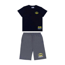 (7-8 Years, Black/Yellow) Batman Childrens/Kids T-Shirt & Shorts Set