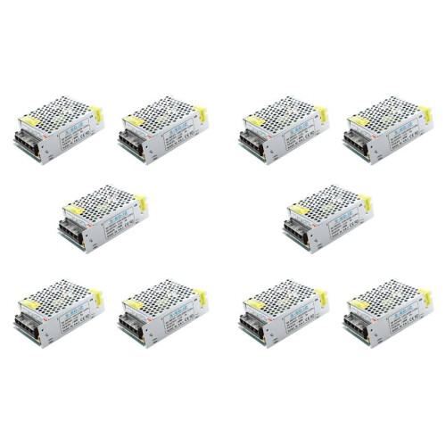 10X ALIMENTATORE TRASFORMATORE STABILIZZATO LED 12V 5A 60W 1