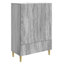 vidaXL Sideboard Grey Sonoma 66 x 34.5 x 95 cm Engineered Wood