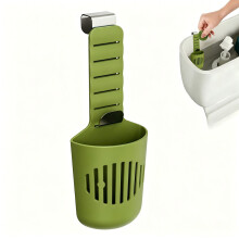 (Green)Toilet Tank Cleaner Tablet Holder With Metal Hook Suitable For Home Use Daily