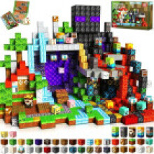 (Forest)Minecraft Blocchi Costruzioni Magnetici per Bambini con Costruzioni in Plastica Gioco Educativo