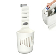 (White Metal)Toilet Tank Cleaner Tablet Holder With Metal Hook Suitable For Home Use Daily
