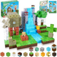 (Jungle)Minecraft Blocchi Costruzioni Magnetici per Bambini con Costruzioni in Plastica Gioco Educativo