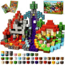 (Hell Forest)Minecraft Blocchi Costruzioni Magnetici per Bambini con Costruzioni in Plastica Gioco Educativo