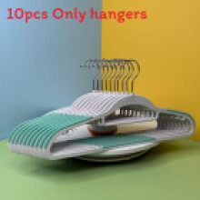 (StripeGreen)Appendino grande in plastica bianca con spalle larghe e superficie antiscivolo per organizzare casa