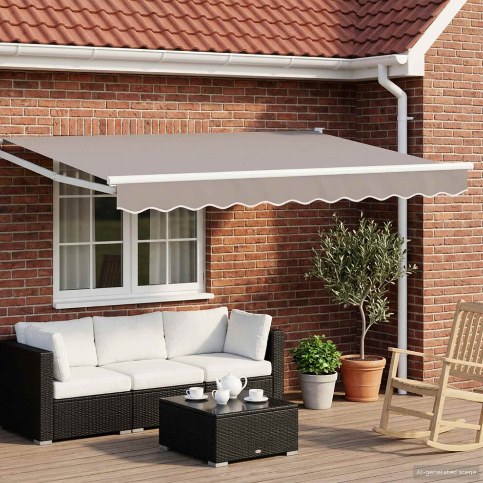 Vidaxl Electric Retractable Awning Frame White 3.5 X 2 M Aluminium