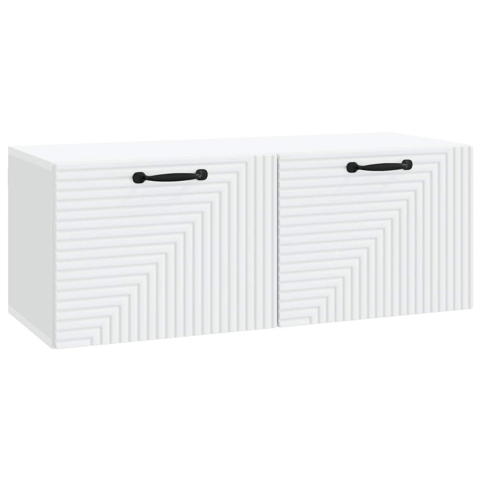 Vidaxl Wall-Mounted Tv Cabinet White 78.5 X 31 X 30 Cm Engineered Wood