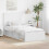 VidaXL vidaXL Bed Frame with Headboard White 75 x 190 cm Solid Pine Wood 1