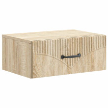 vidaXL Wall-Mounted Bedside Cabinet Sonoma Oak 49 x 34.5 x 20 cm