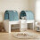 VidaXL vidaXL Bed with Tunnel 4 pcs White and Light Blue Engineered Wood 1
