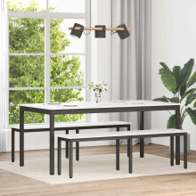 vidaXL Dining Table White 180 x 90 x 75 cm Solid Pine Wood