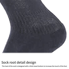 1Pair Anti-Slip Athletic Sock for Men, Stocking, Trainning Sock for Football Black Kid 27-36