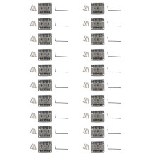 20X 3 Corde de Guitare Balle Cordes Pont Pont Pull Chaîne de Queue Queue de Guitare Dur Pont de Guitare Cordes Remplacement de Guitare Argent
