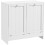 Double Hamper Laundry Storage Cabinet - White 1
