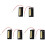 Jeu de 6 Micros Double Bobinage à Face Zébrée pour Guitare électrique 1