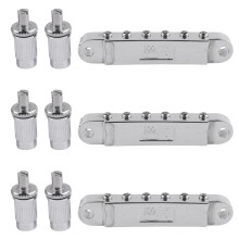 3X Pont de Selle à Rouleau électrique Argent Tune-O-Matic Pont de Guitare électrique Lp Fabriqué en Corée