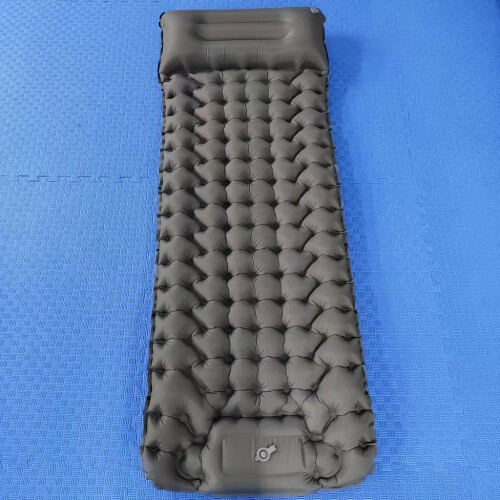 (Green)Outdoors Inflating Camping Mat Pillow Roll Up Mattress Pad Sleeping Activities Bed 1