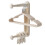 (Silver Gray)Abs Extendable Wall Hook Shelf With Foldable Garment Hangers For Living Room 2
