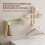 (Cream)Abs Extendable Wall Hook Shelf With Foldable Garment Hangers For Living Room 7